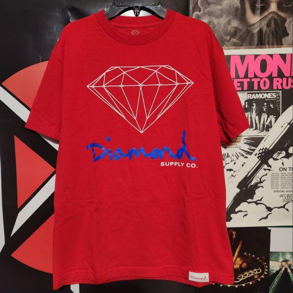 Diamond Supply Co. Red T-Shirt for Men